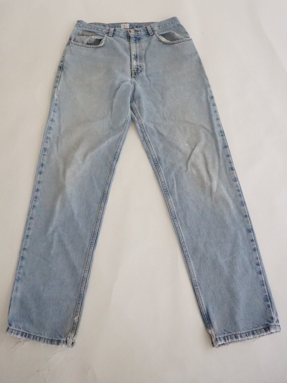 Vintage Calvin Klein Light Wash Blue 90s Relaxed Fit Straight Leg Denim Jeans 33